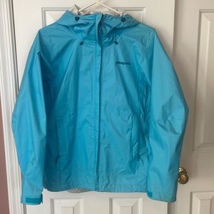 Patagonia H2NO Rain Waterproof Jacket Womens Size S Aqua
